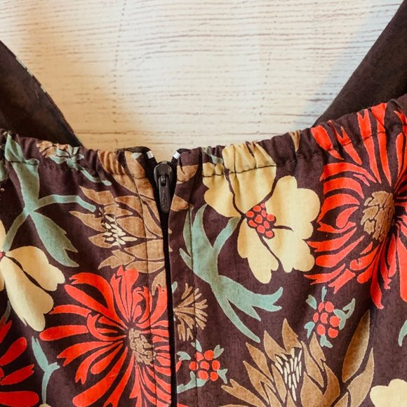 American Rag Floral Pattern Dress with Spaghetti Straps Thick Long Tie Size M - Picture 11 of 12